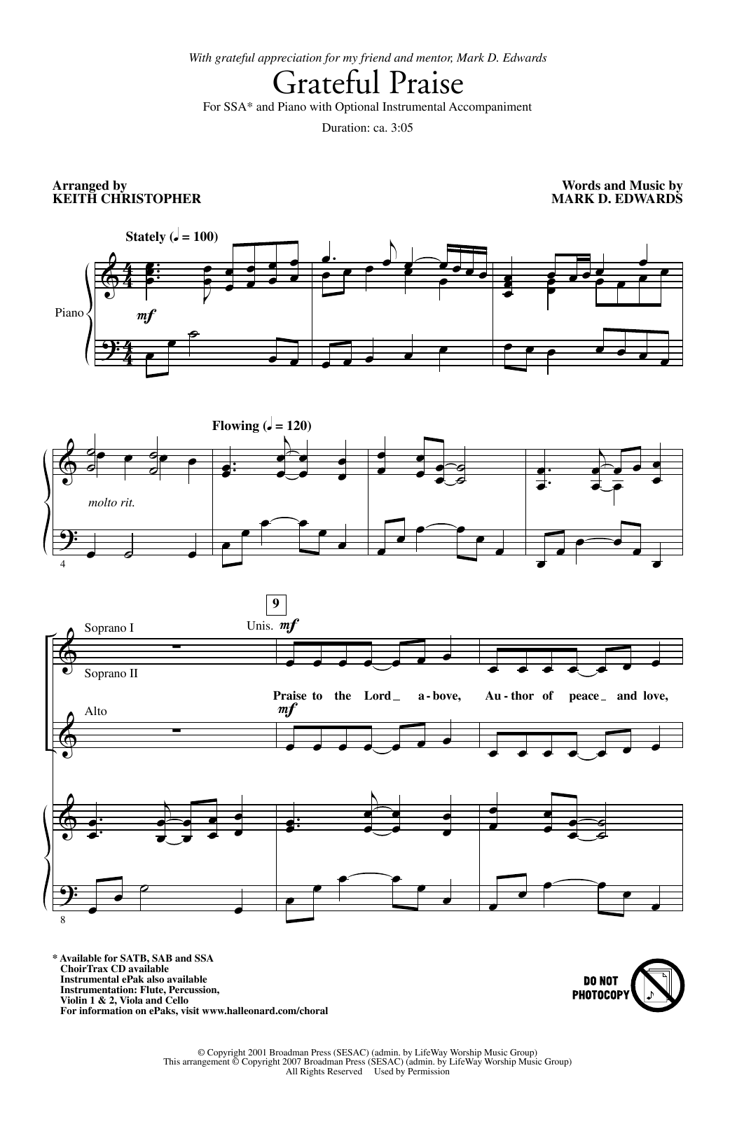 Produktgalerie: Seite 1 von 1 Grateful Praise, Keith Christopher, Chor