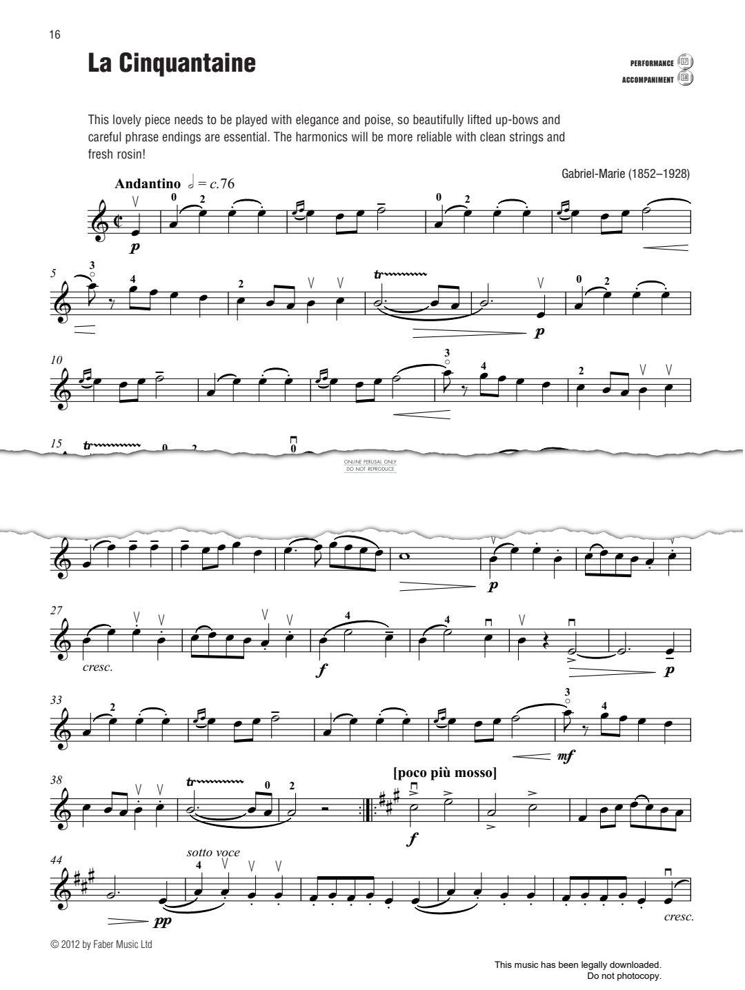Produktgalerie: Seite 1 von 1 La Cinquantaine, Gabriel-Marie, Klavier, Violine