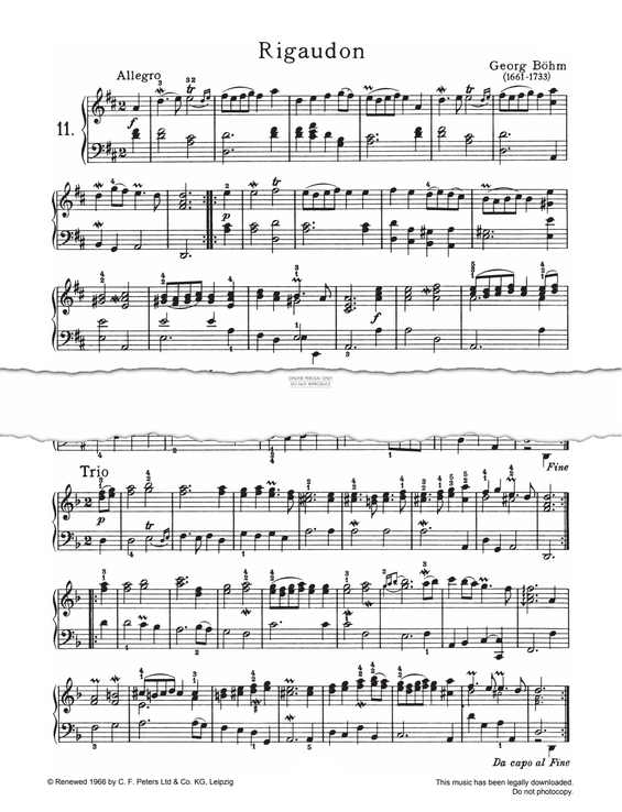 Produktgalerie: Seite 1 von 1 Rigaudon, Georg Böhm, Klavier