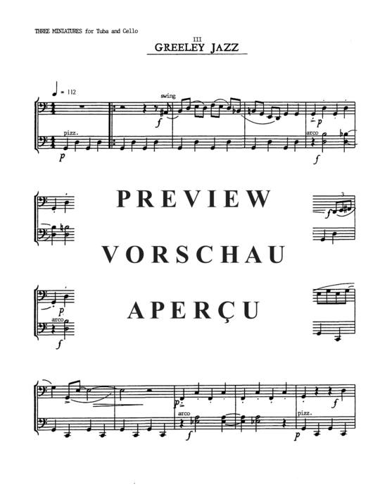 Produktgalerie: Seite 5 von 10 Three Miniatures , , (Violoncello + Tuba)
