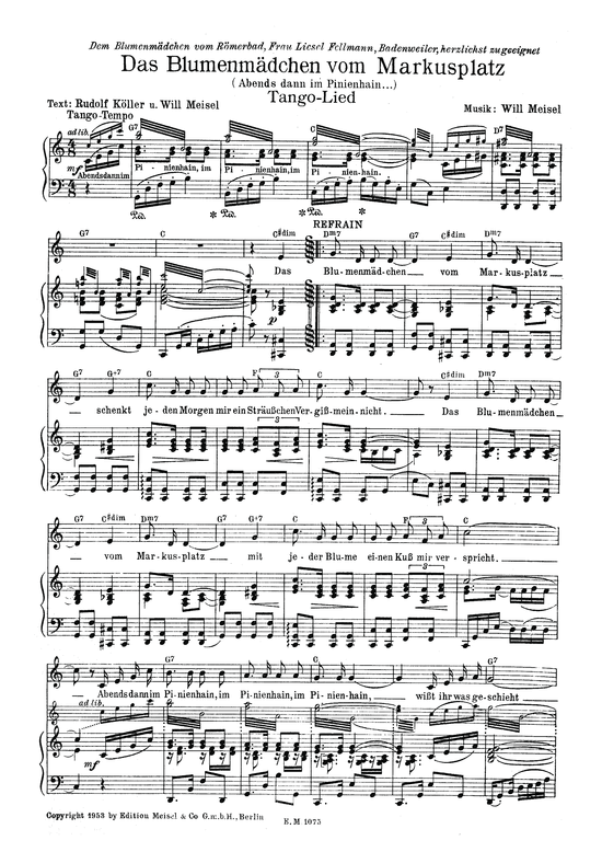 Produktbild zu: Das Blumenmädchen vom MarkusplatzTango