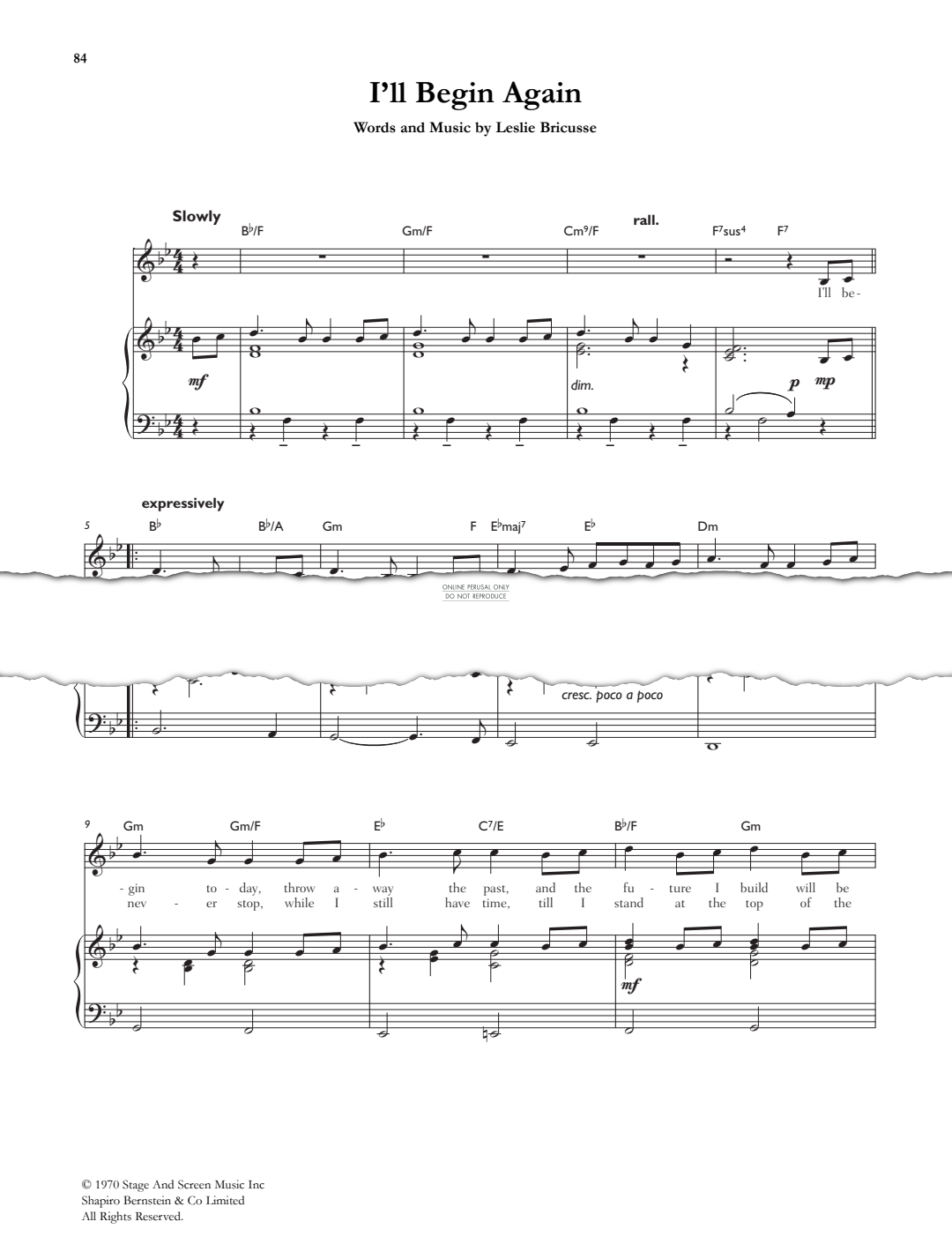 Produktbild zu: I'll Begin Again (from Scrooge)