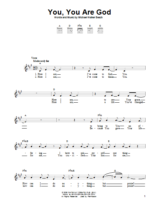 Produktbild zu: You, You Are God