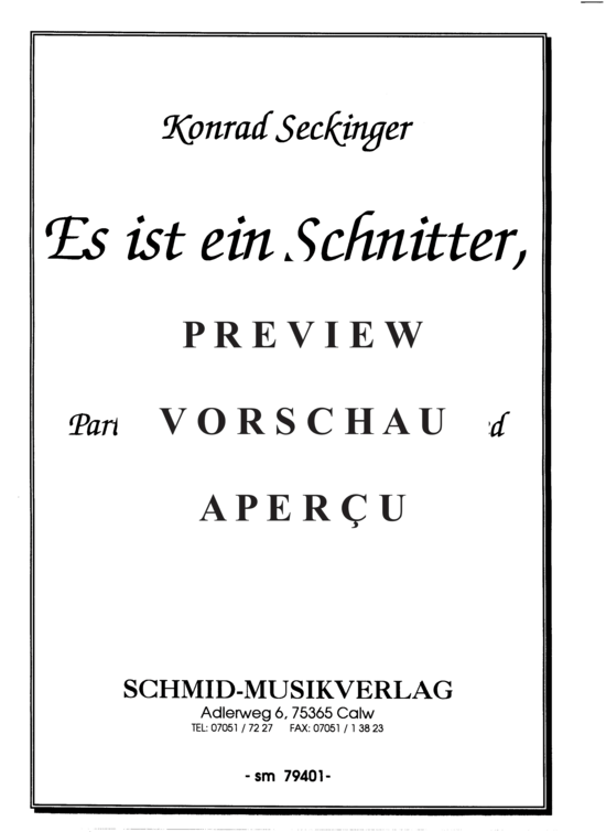 Product gallery: Page 2 of 16 Es ist ein Schnitter , , (Orgel Solo)