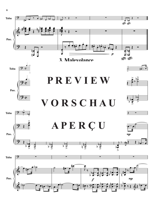 Product gallery: Page 9 of 20 Drei Grim Vignettes , , (tuba + piano)