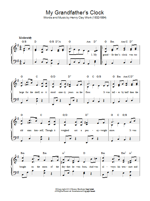 Produktbild zu:  My Grandfather's Clock - Henry Clay Work