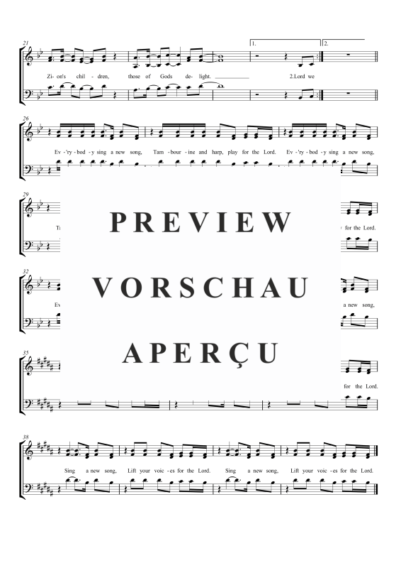 gallery: A New Song (Psalm 149), , Gemischter Chor SAB und Klavier