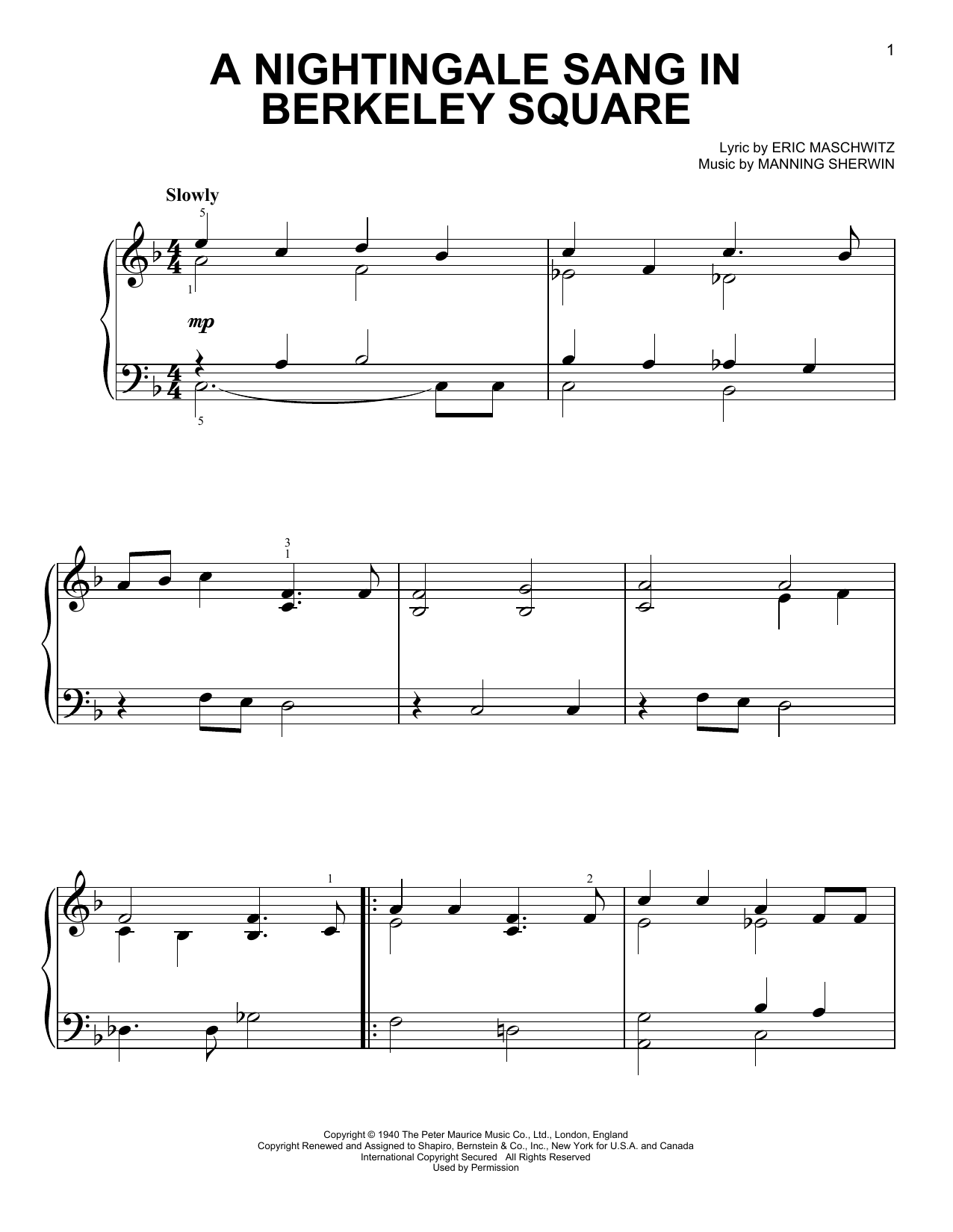 Product picture to: A Nightingale Sang In Berkeley Square