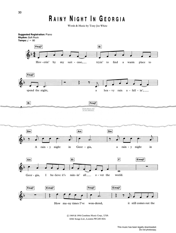 Produktgalerie: Seite 1 von 1 A Rainy Night In Georgia, Brook Benton, Gesang, Gitarre, Keyboard