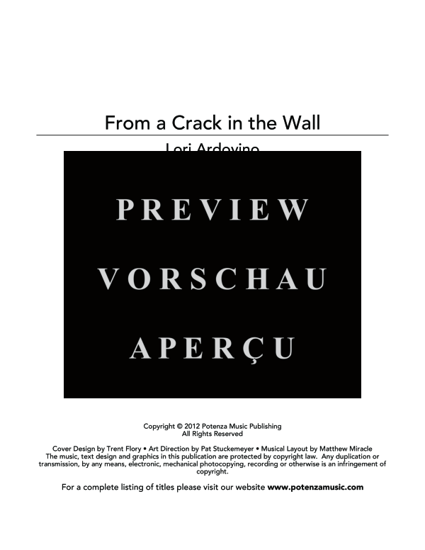 Produktgalerie: Seite 3 von 11 From a Crack in the Wall, , (Sopran und Klarinette)