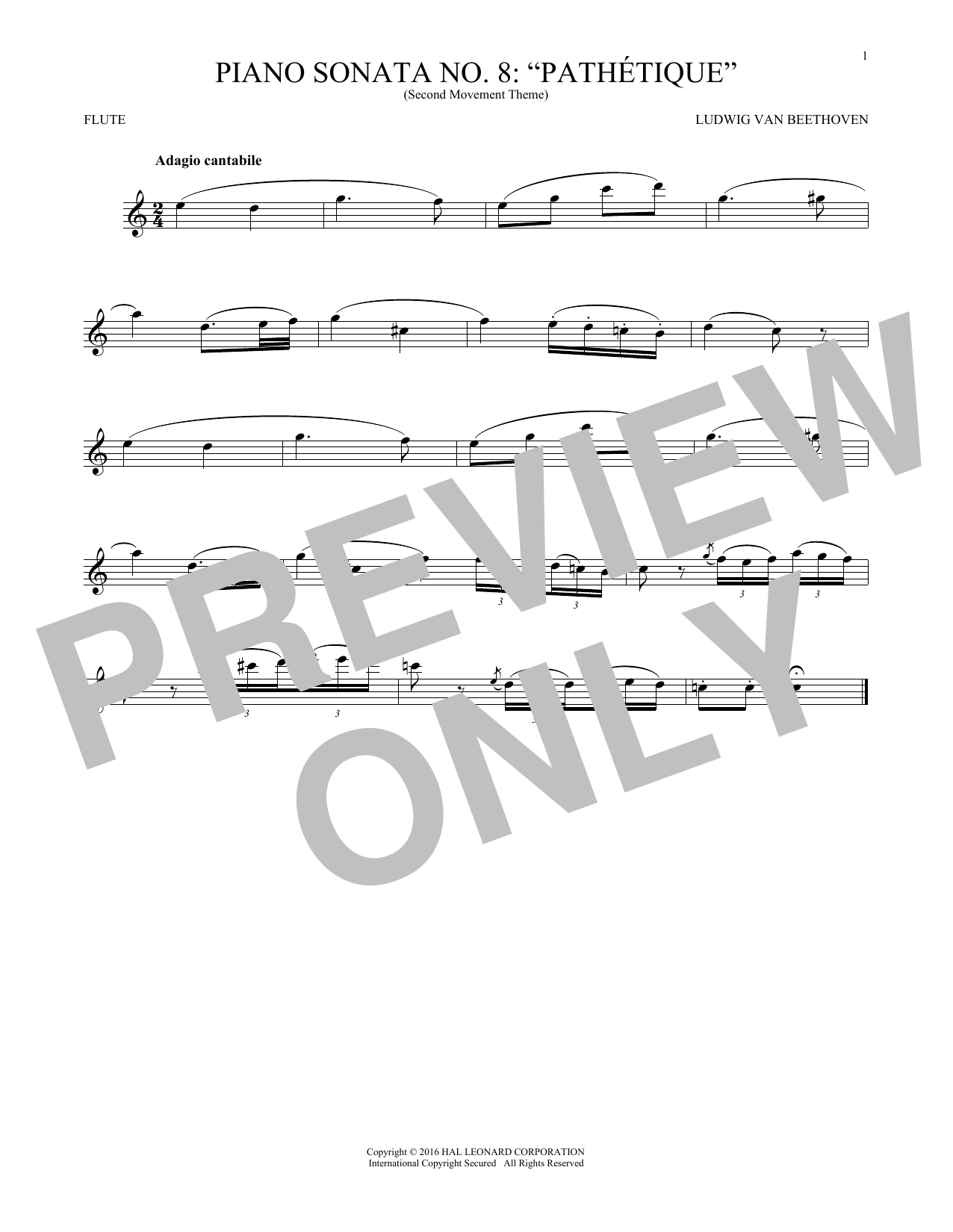Product gallery: Page 1 of 1 Adagio Cantabile, Op. 13, Ludwig Van Beethoven