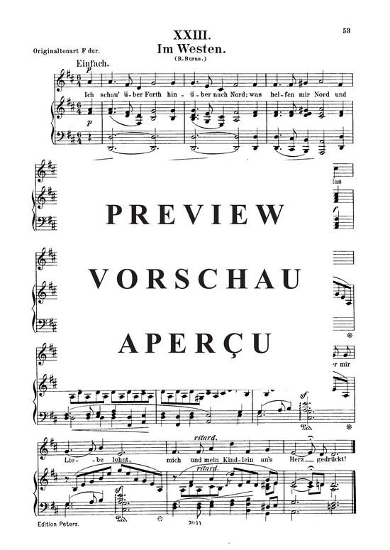 Product picture to: Im Westen, Op.25 No.23Robert Schumann