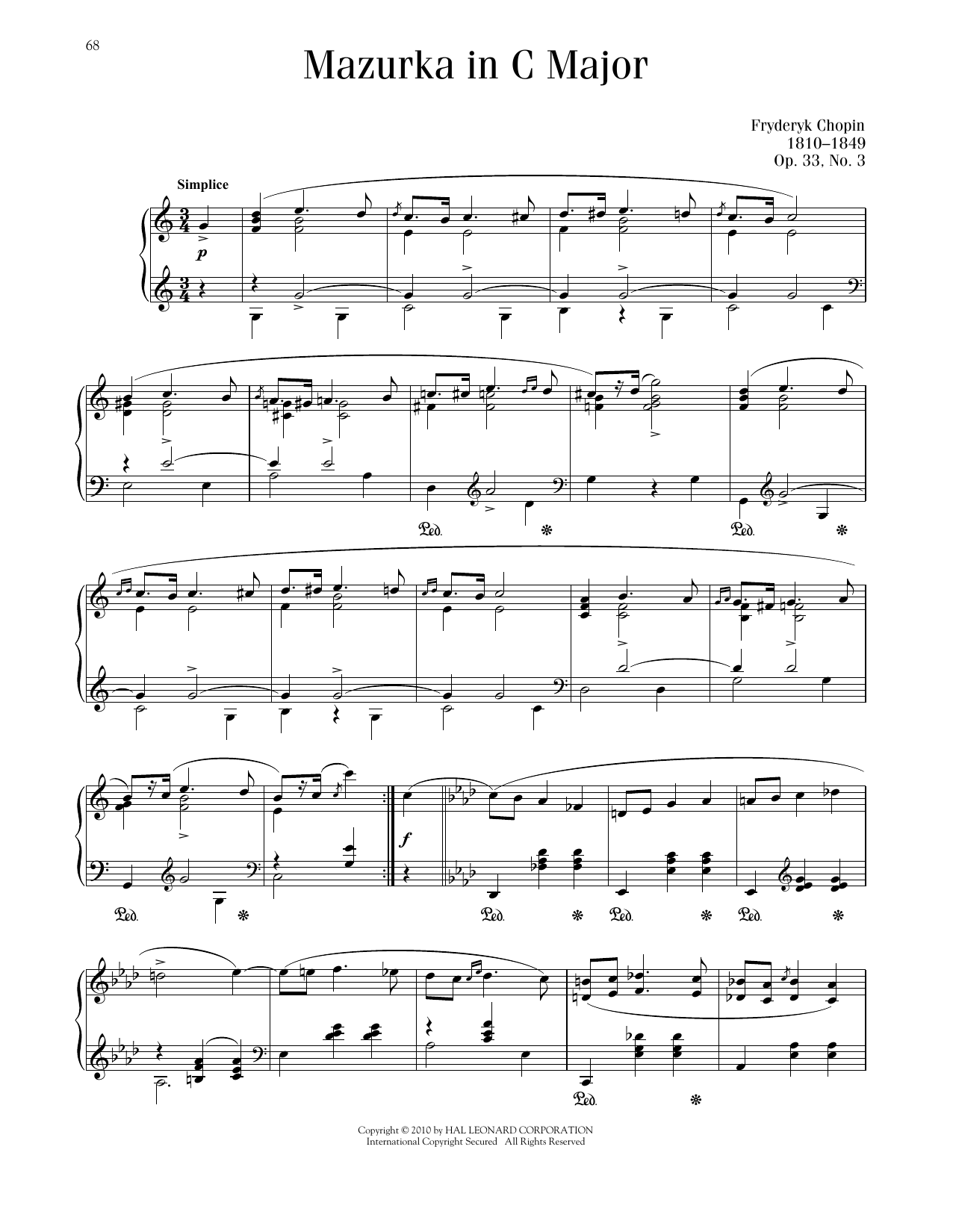 Product picture to: Mazurka, Op. 33, No. 3