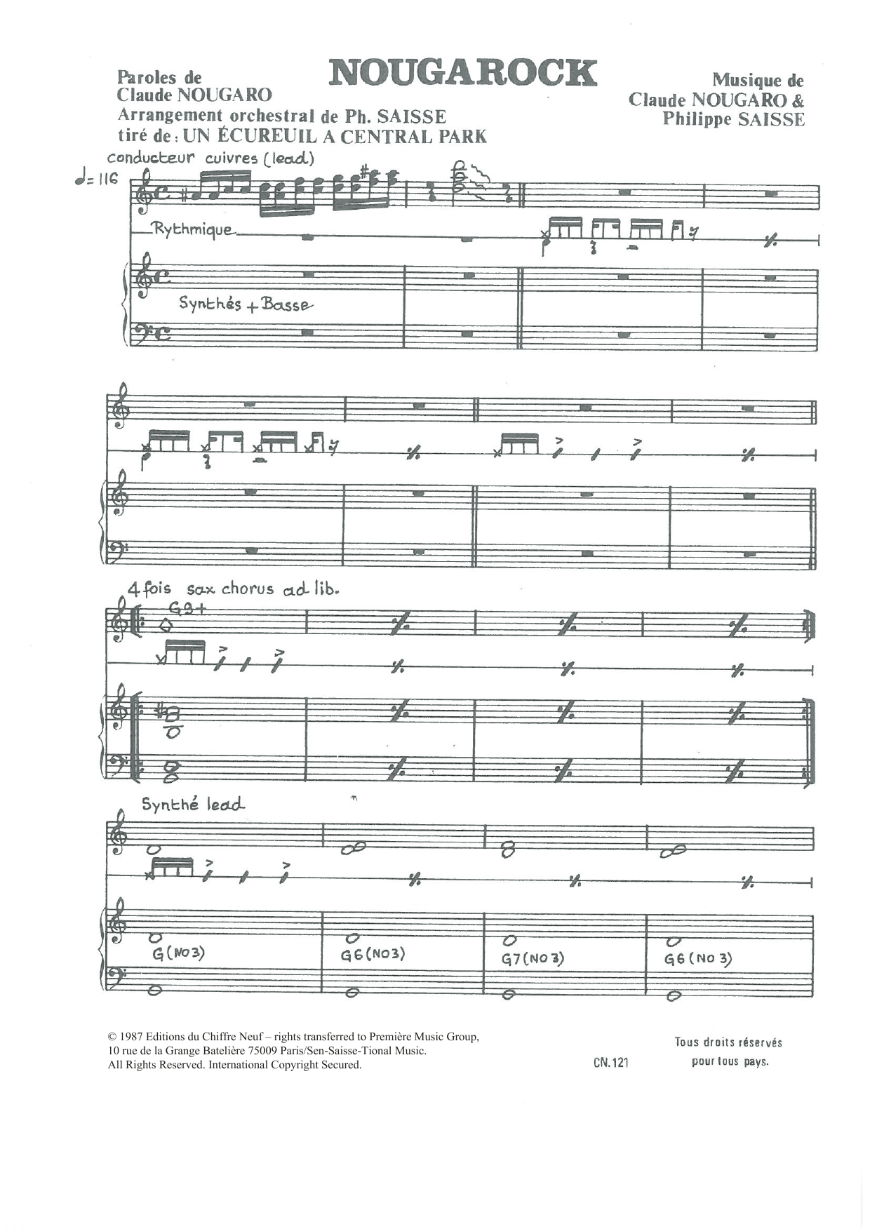 Produktbild zu: Nougarock (from "Un Ecureuil A Central Park")