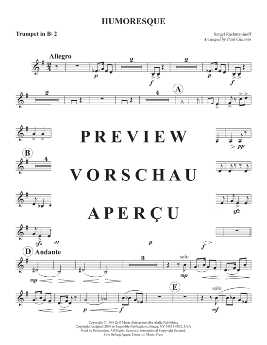 Produktgalerie: Seite 11 von 18 Humoresque , , (Blechbläserquintett)