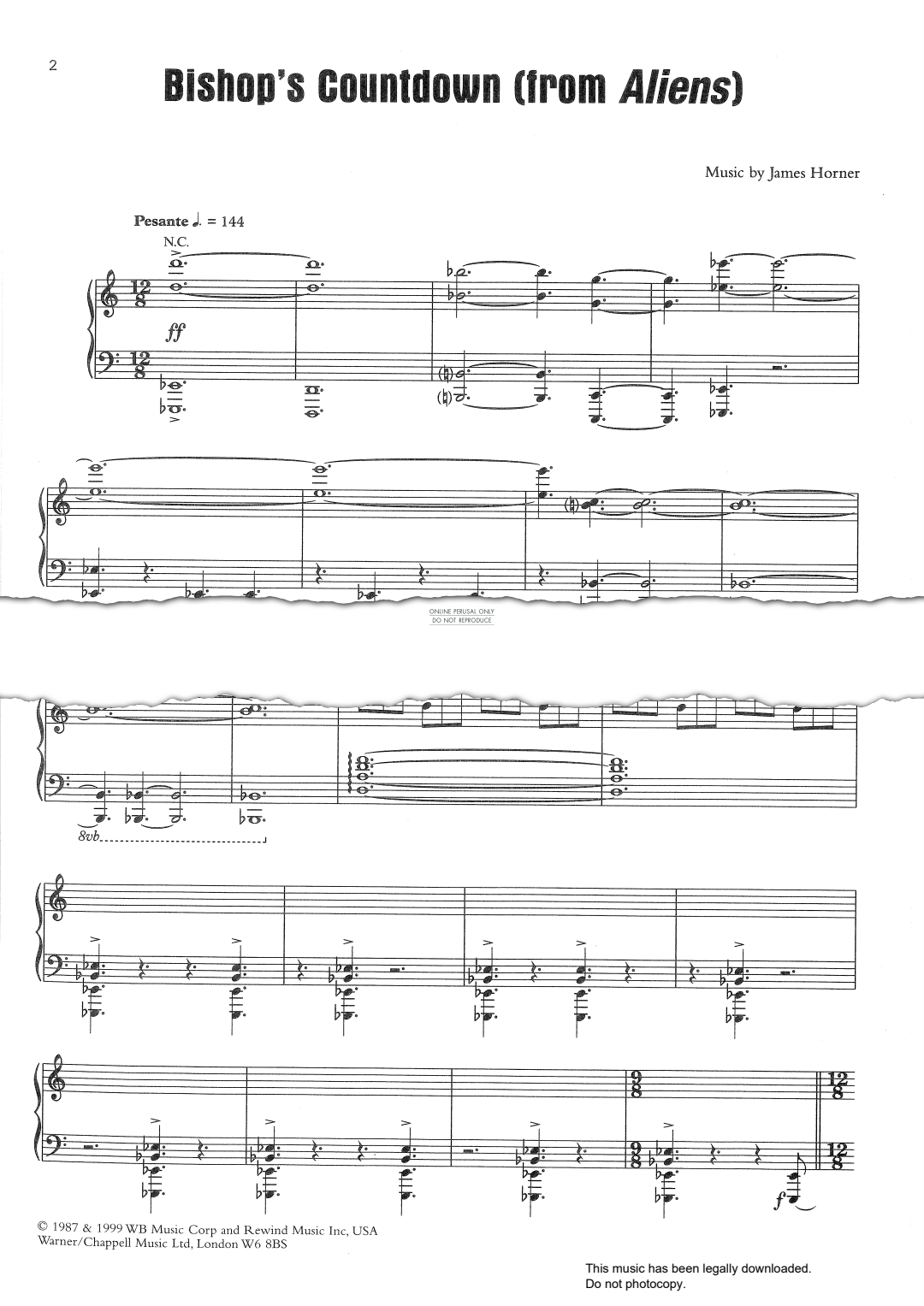 gallery: Bishop's Countdown (from 'Aliens'), James Horner