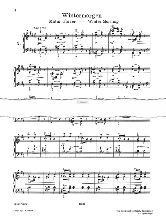 gallery: Wintermorgen, Pyotr Ilyich Tchaikovsky, Klavier