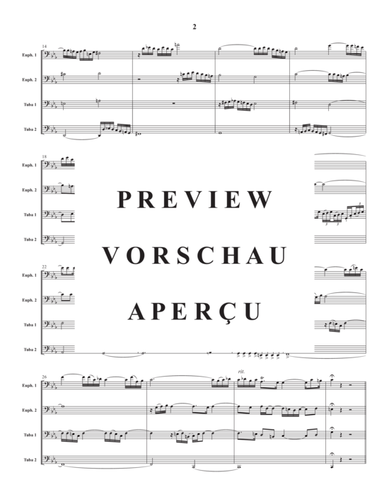 gallery: Prelude and Fugue in c minor , , (Tuba Quartett EETT)