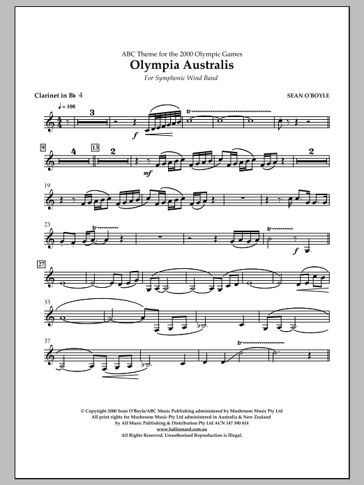 Produktgalerie: Seite 1 von 1 Olympia Australis (Symphonic Wind Band) - Bb Clarinet 4, , Ensemble