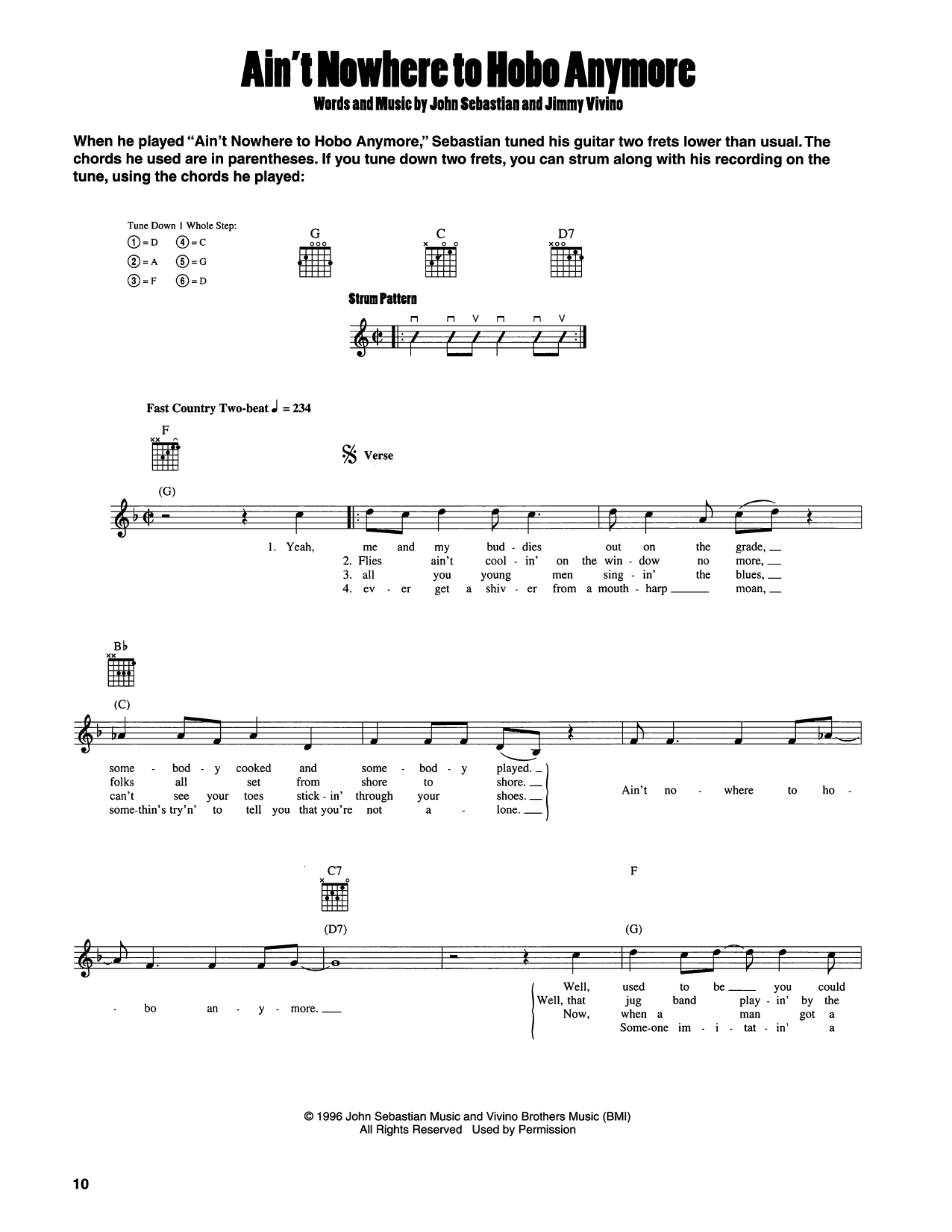 Produktgalerie: Seite 1 von 1 Ain't Nowhere To Hobo Anymore, John Sebastian, Gitarre