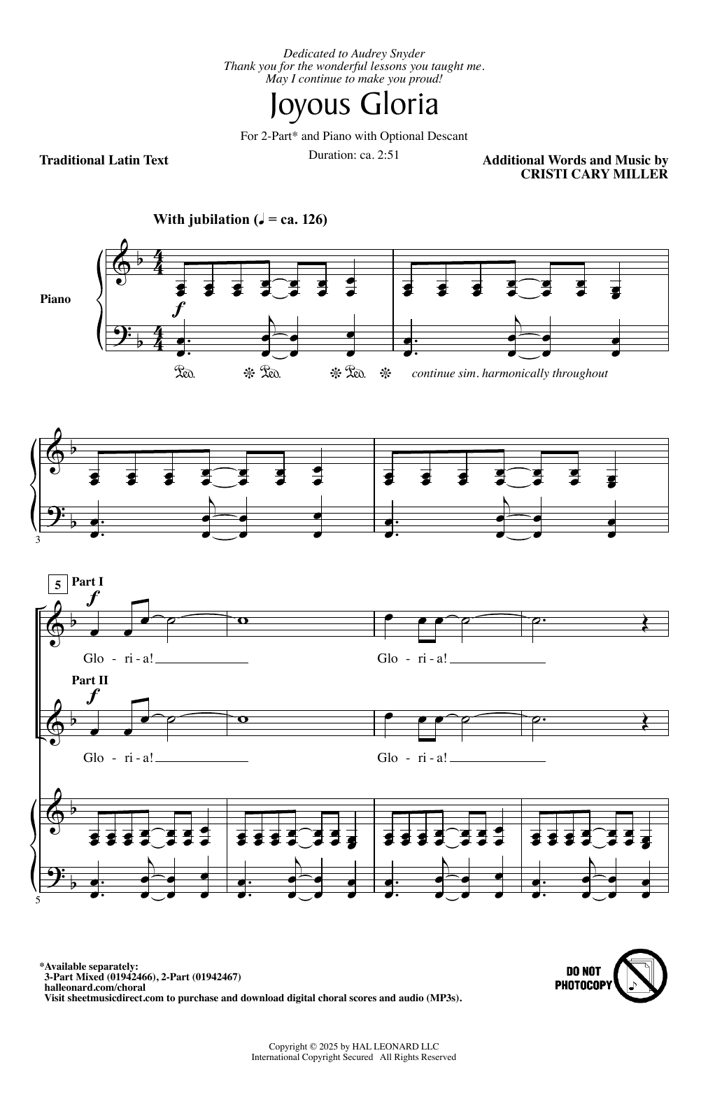 Produktgalerie: Seite 1 von 1 Joyous Gloria, Cristi Cary Miller, Chor