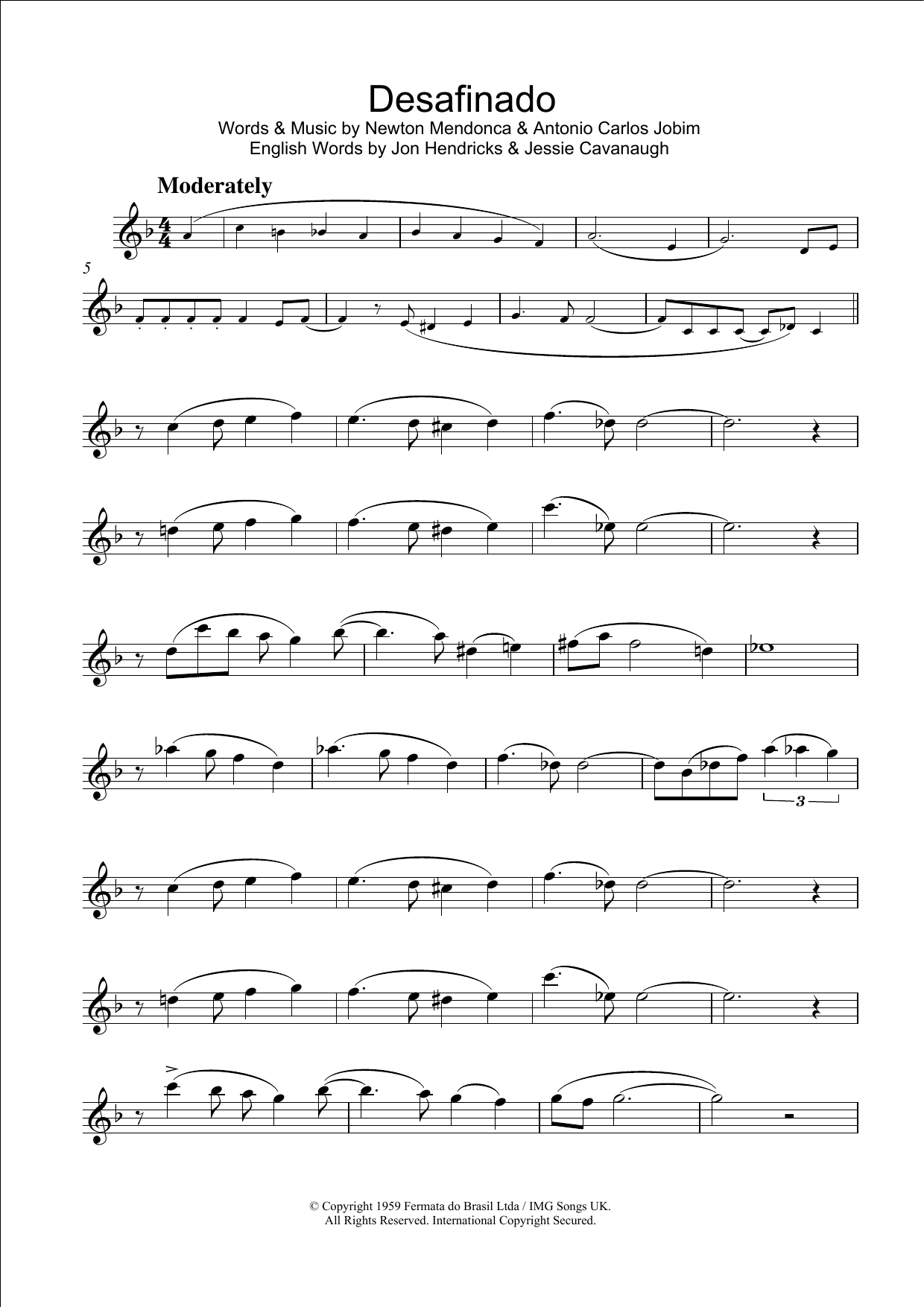 Product gallery: Page 1 of 1 Desafinado (Slightly Out Of Tune), Antonio Carlos Jobim