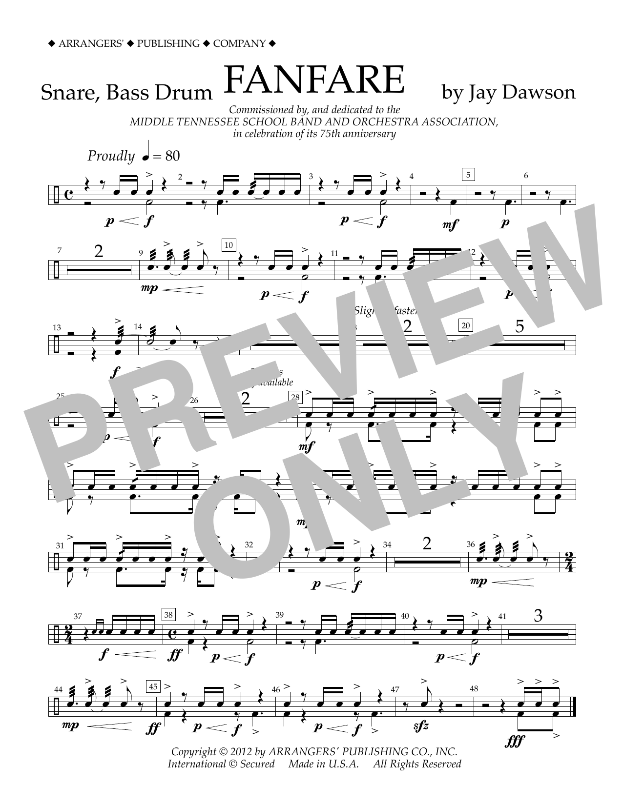 Product picture to: Fanfare - Snare, Bass Drum