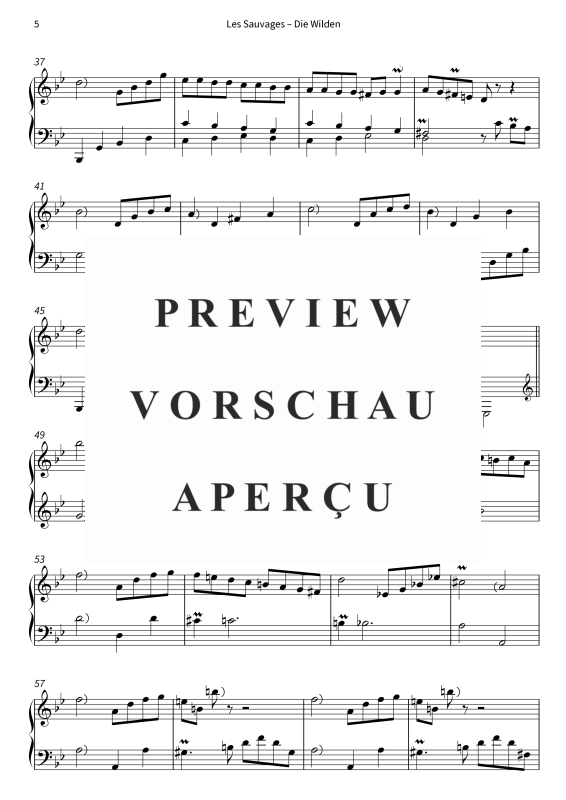 gallery: Les Sauvages - Die Wilden - Aus den Nouvelles Suites de Pièces de Clavecin - Originalfassung für Klavier, , Klavier Solo