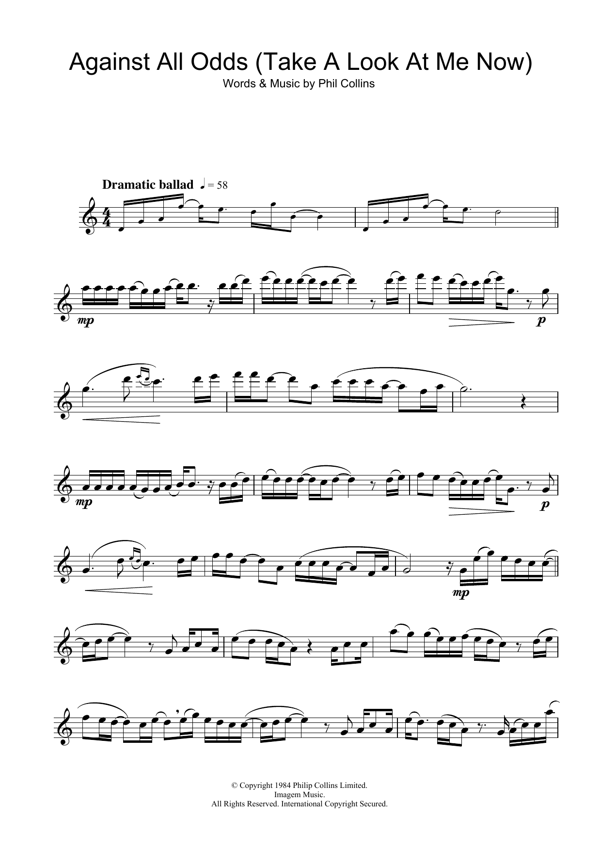 Product gallery: Page 1 of 1 Against All Odds (Take A Look At Me Now), Phil Collins