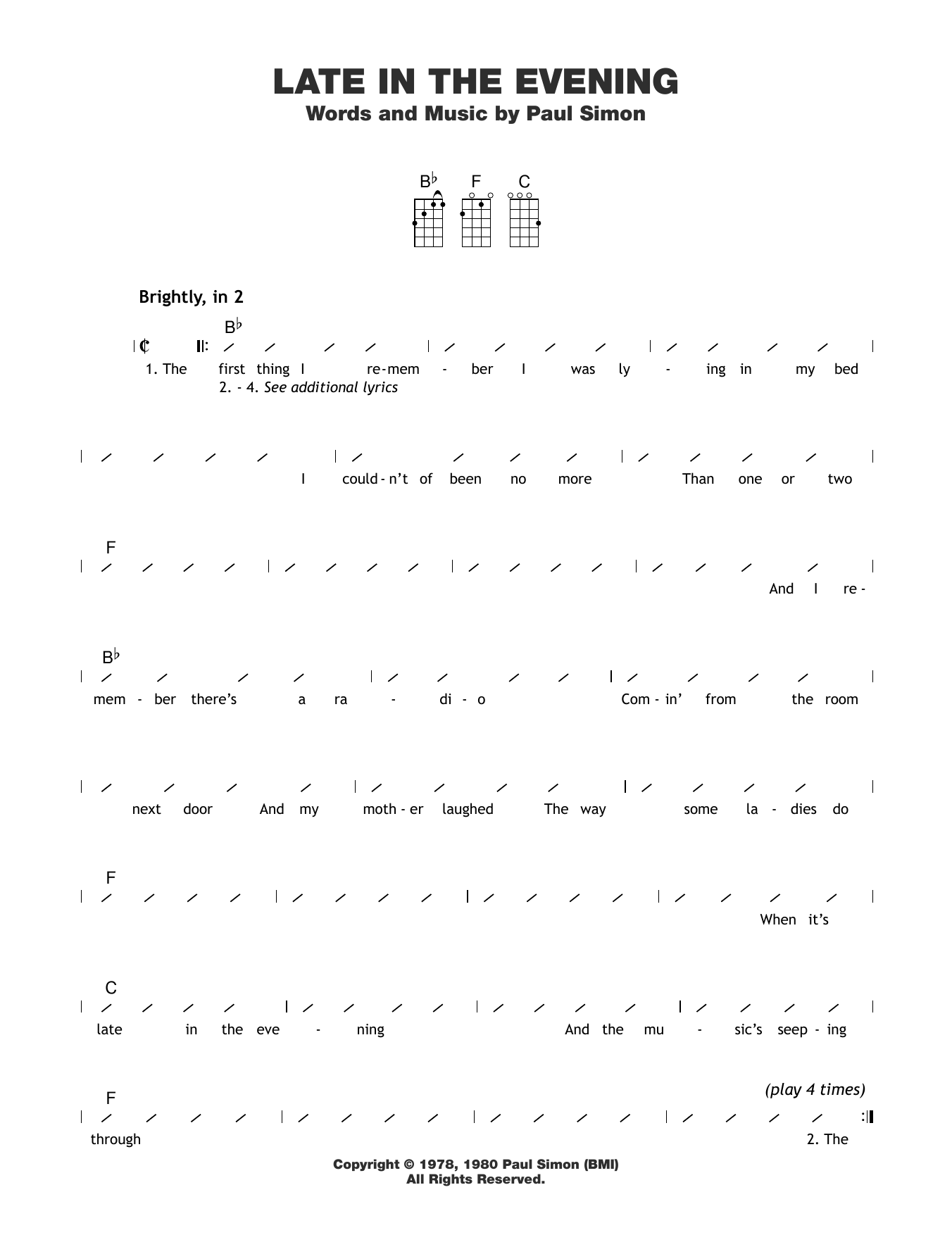 Product gallery: Page 1 of 1 Late In The Evening, Paul Simon