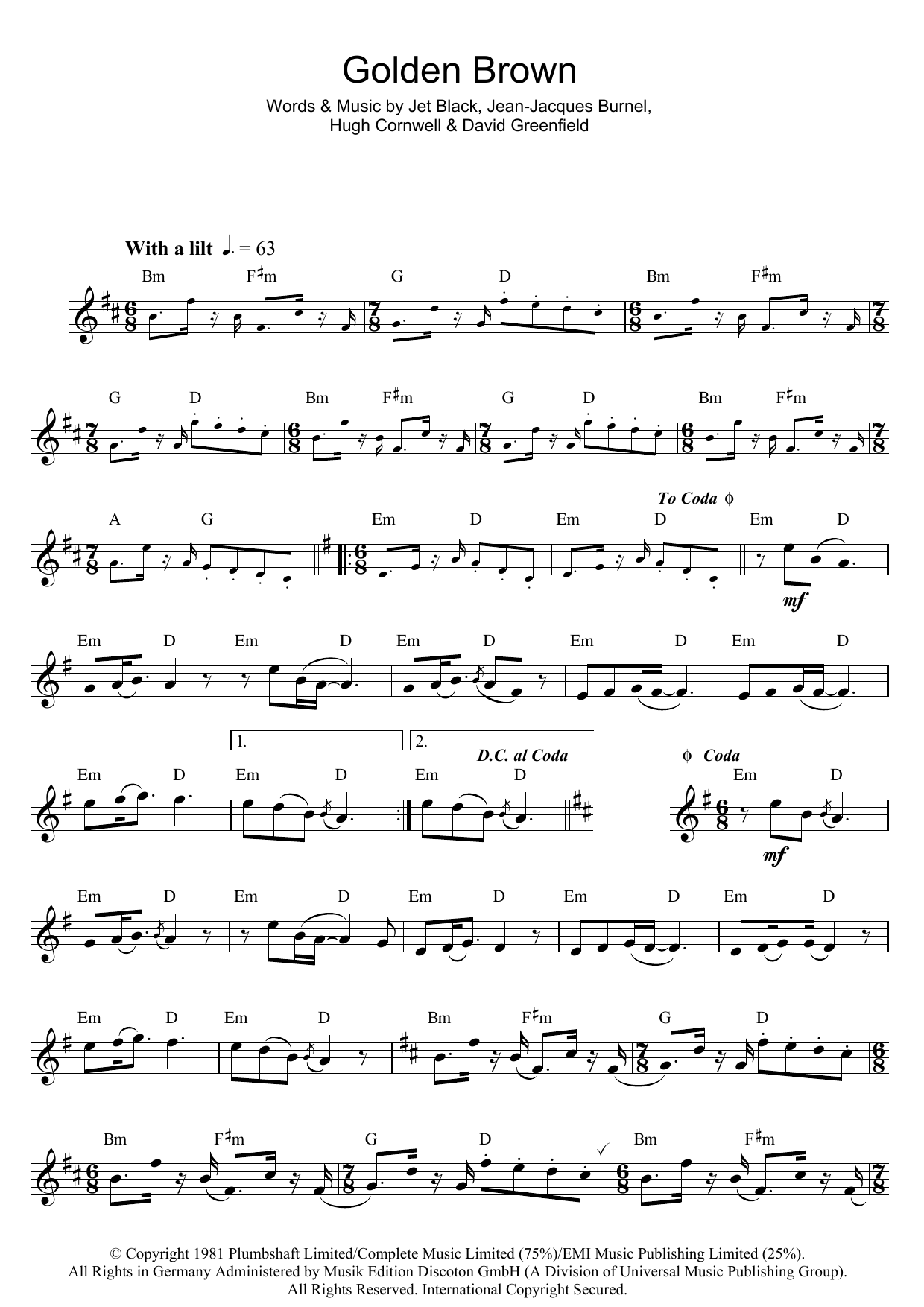 Product gallery: Page 1 of 1 Golden Brown, The Stranglers