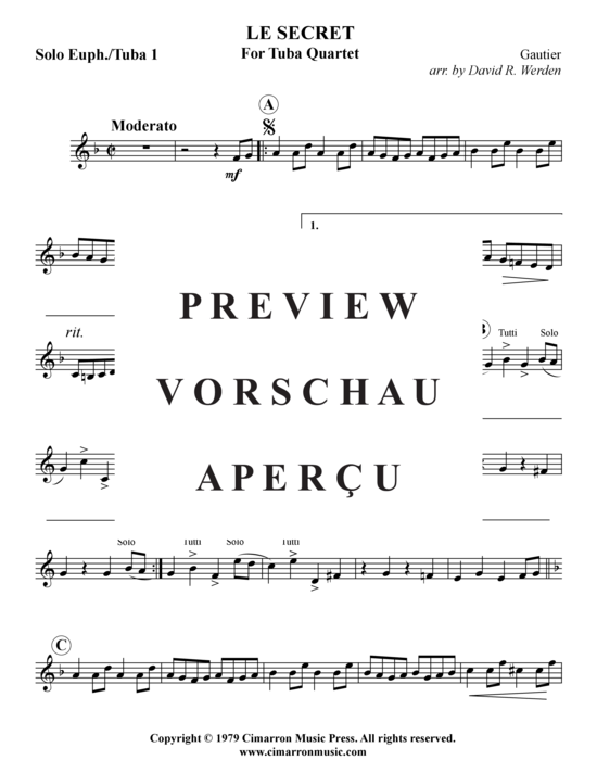 Product gallery: Page 4 of 12 Le Secret , , (Tuba Quartet: 2x Baritone, 2xTuba)