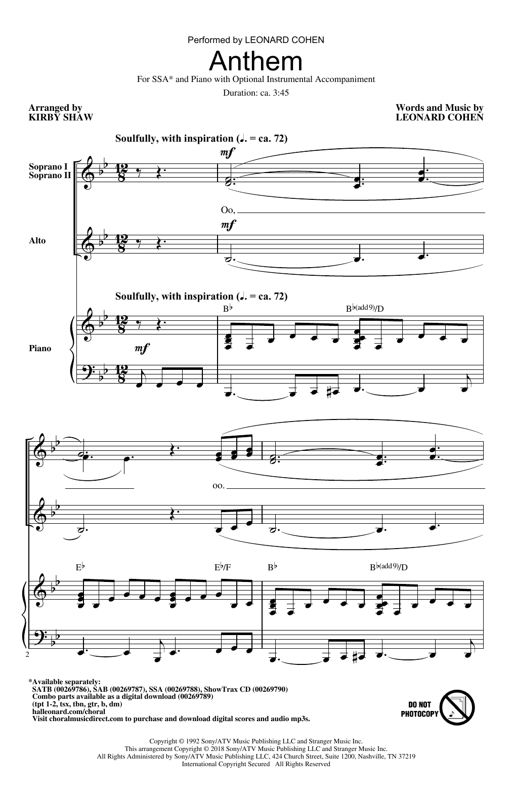 Produktgalerie: Seite 1 von 1 Anthem, Kirby Shaw, Chor