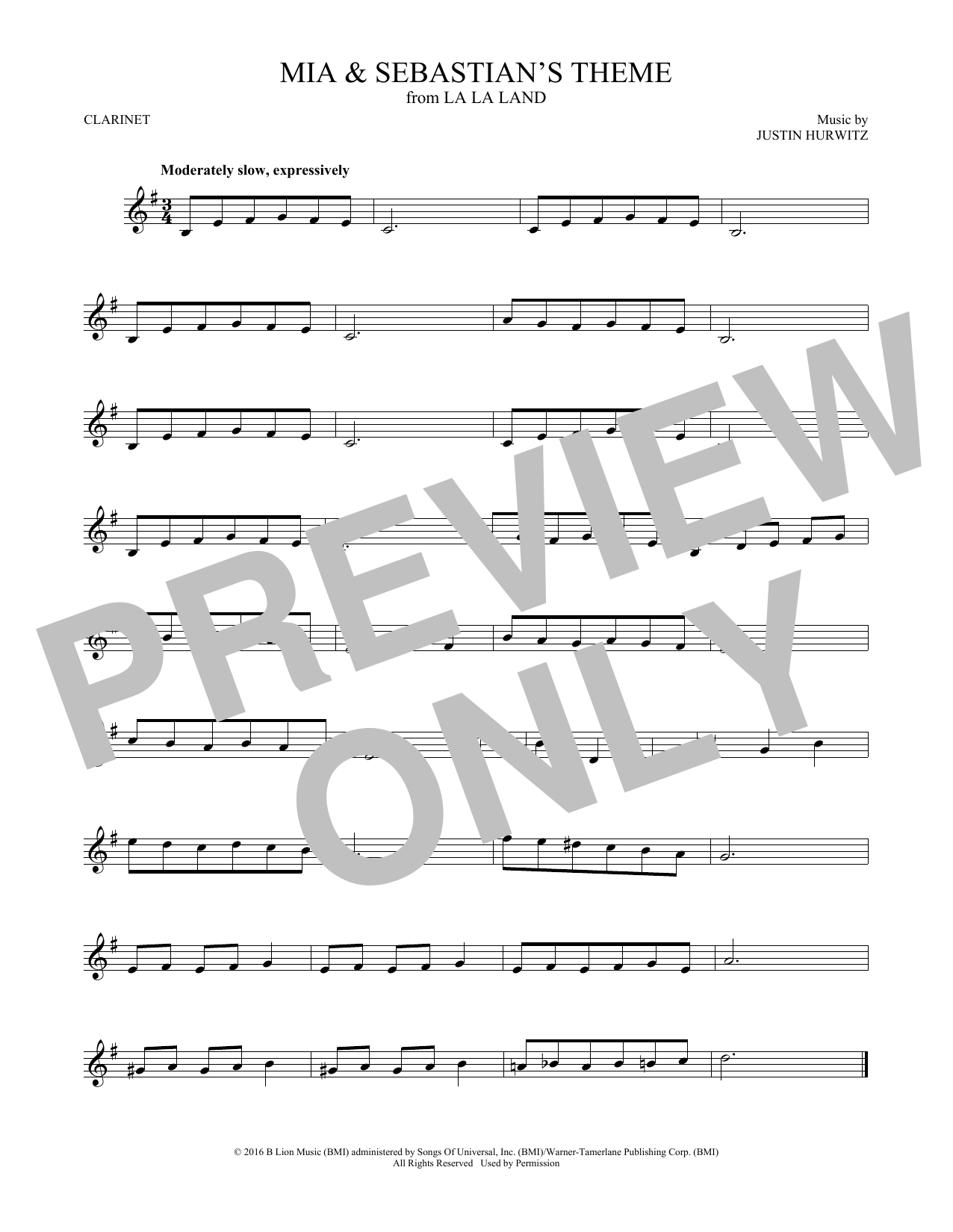 Product gallery: Page 1 of 1 Mia & Sebastian's Theme (from La La Land), Justin Hurwitz