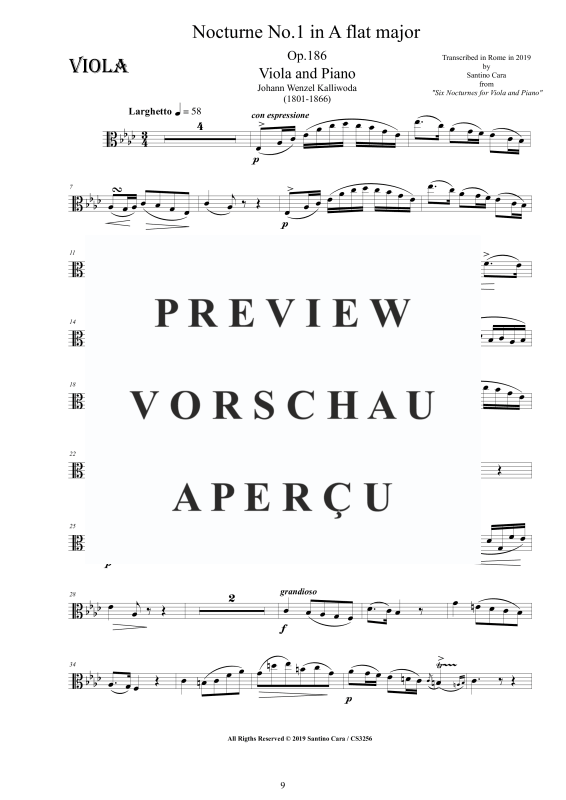 Produktgalerie: Seite 10 von 11 Nocturne Nr.1 Op.186, , Viola und Klavier