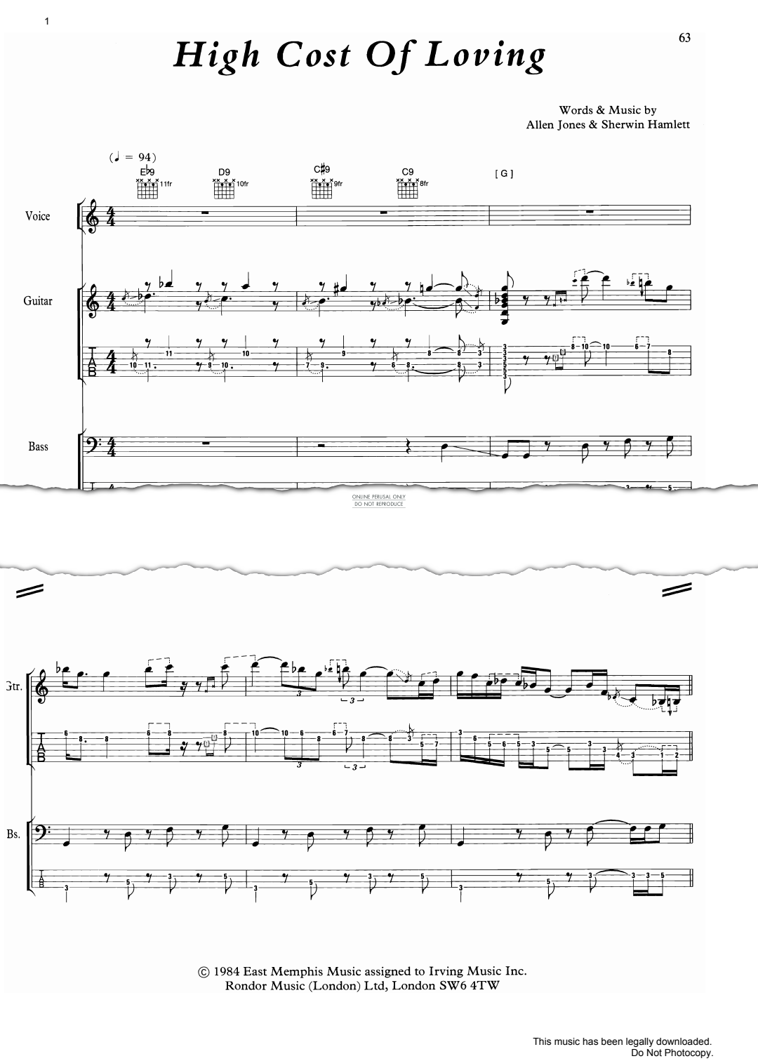Produktgalerie: Seite 1 von 1 High Cost Of Loving, BBM, E-Bass, Gesang, Gitarre