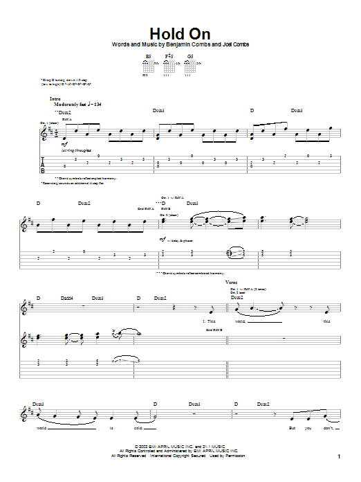 Produktgalerie: Seite 1 von 1 Hold On, Good Charlotte, Gitarre