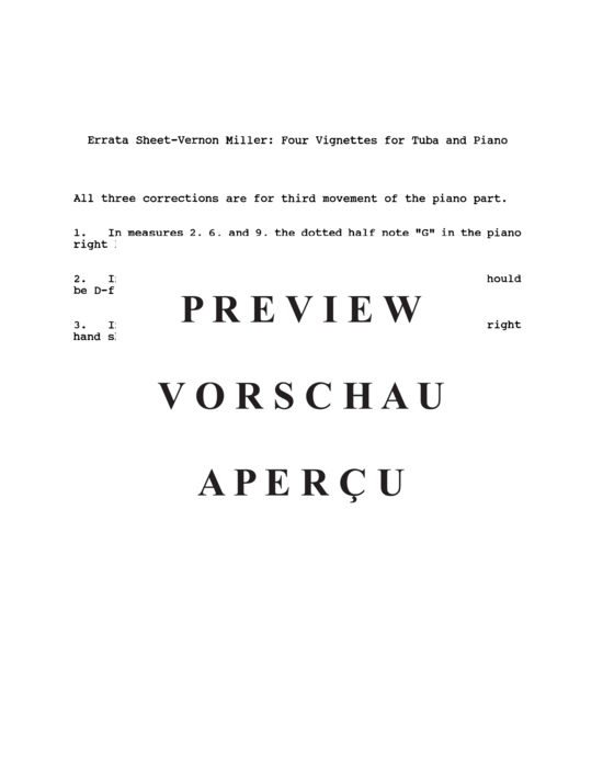 Produktgalerie: Seite 4 von 21 Four Vignettes , , (Tuba + Klavier)