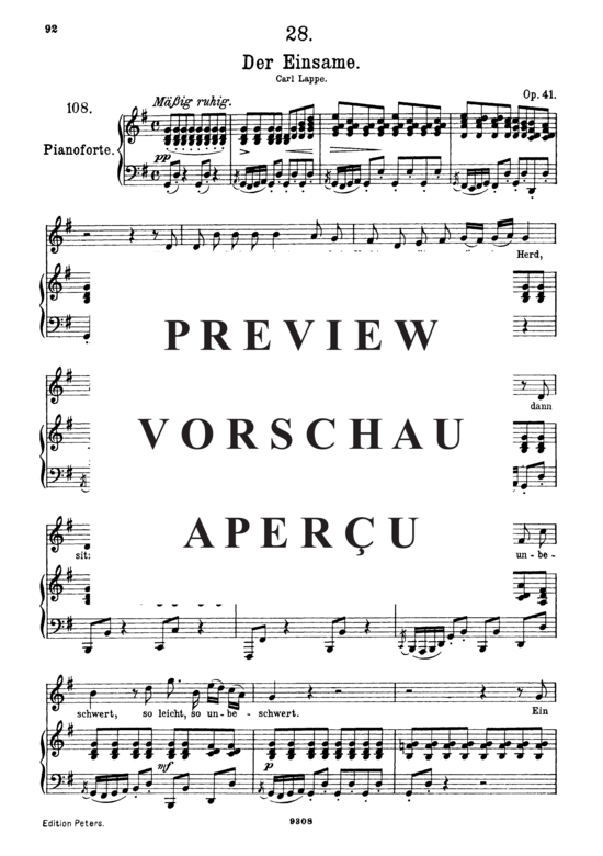 gallery: Der Einsame D.800 , , (Gesang hoch + Klavier)
