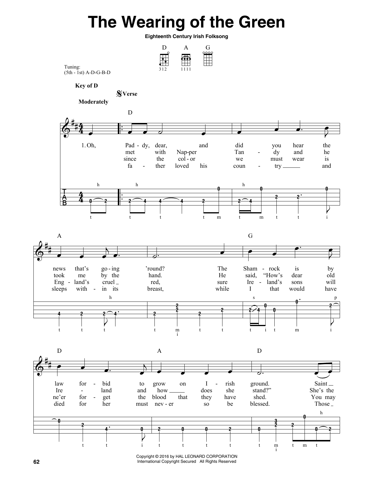 Produktgalerie: Seite 1 von 1 The Wearing Of The Green, Irish Folksong, Banjo