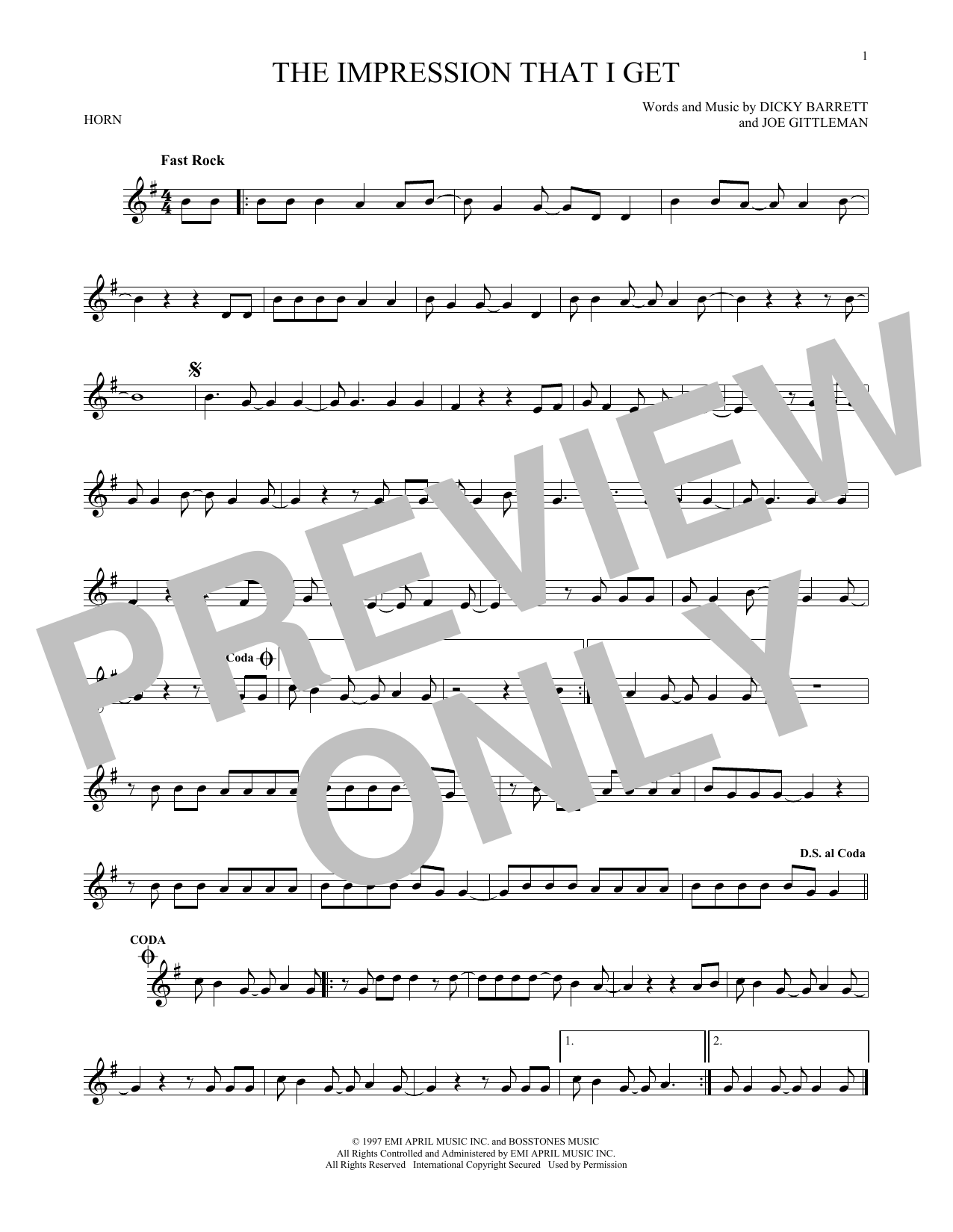 Produktgalerie: Seite 1 von 1 The Impression That I Get, The Mighty Mighty Bosstones, Horn