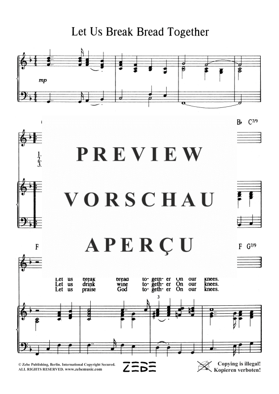 gallery: Let Us Break Bread, , Voice and Piano