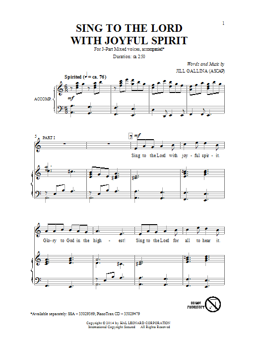 Produktbild zu: Sing To The Lord With Joyful Spirit