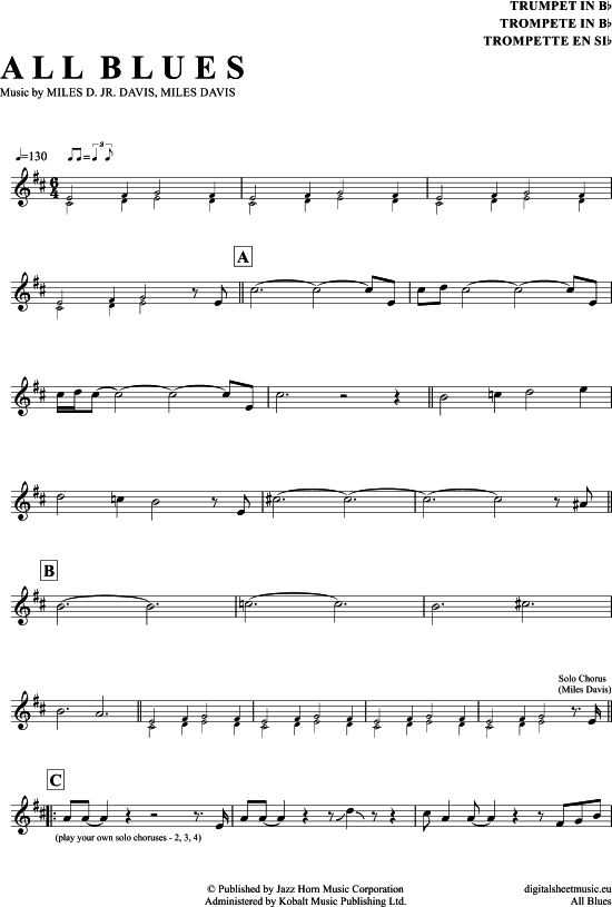 Produktbild zu: All Blues Miles Davis