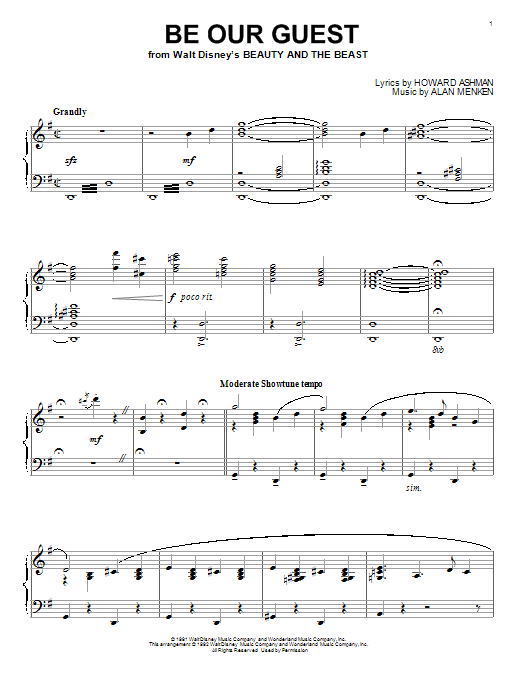 Produktbild zu: Be Our Guest (from Beauty And The Beast)