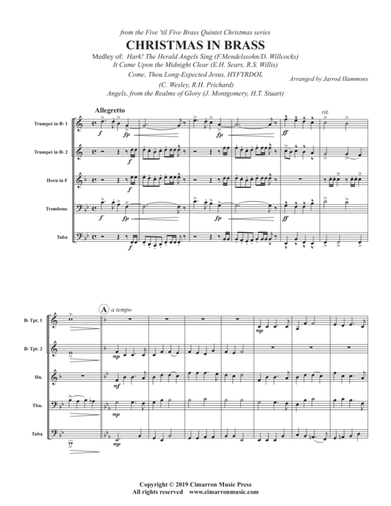 Produktbild zu: Christmas in Brass Verschiedene Verfasser