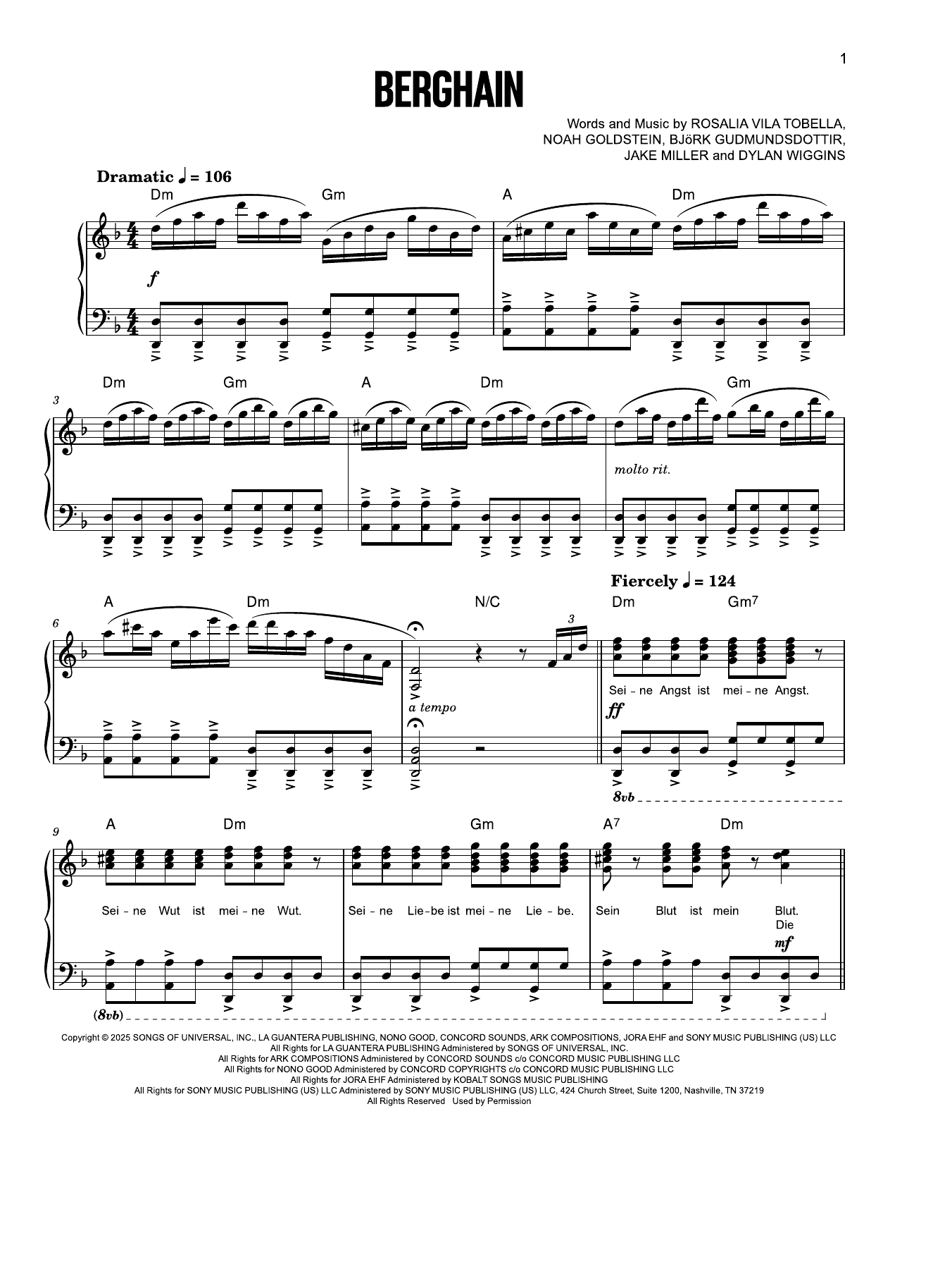 Product gallery: Page 1 of 1 Berghain, Rosalía