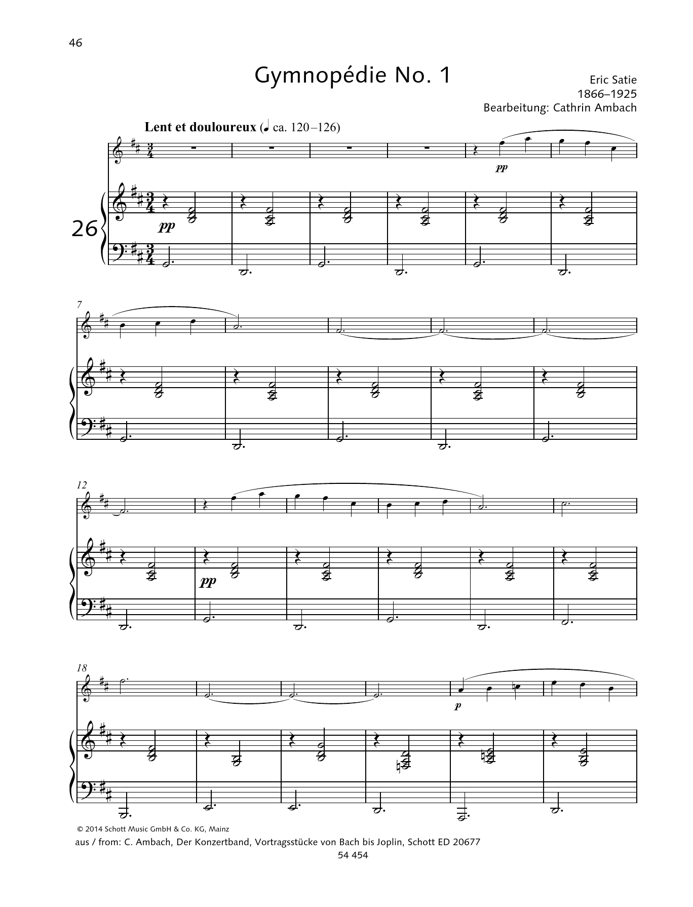 Produktbild zu: Gymnopédie No. 1