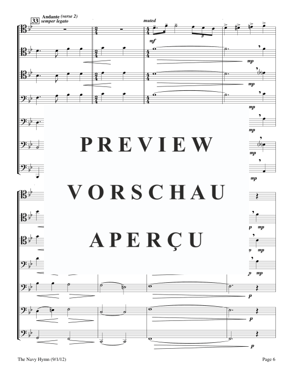 Product gallery: Page 8 of 11 The Navy Hymn, , Solo Trombone and Trombone Sextet