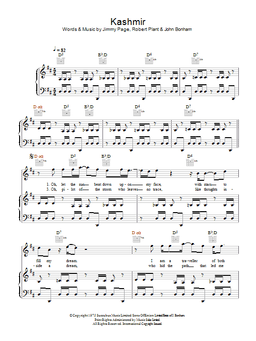 Produktgalerie: Seite 1 von 1 Kashmir, Led Zeppelin, Gesang, Gitarre, Klavier